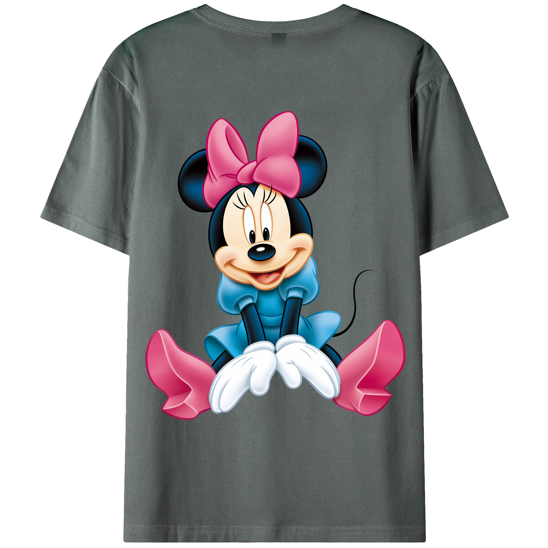 （画像用） ミッキーマウス Mickey Mouse 綿100％ メンズ半袖Tシャツ（バックプリント） 通気性